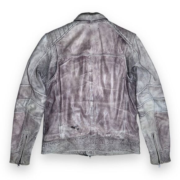 Harley Davidson Black Label Washed Lambskin Leather Moto Jacket Men's M - Picture 2 of 15